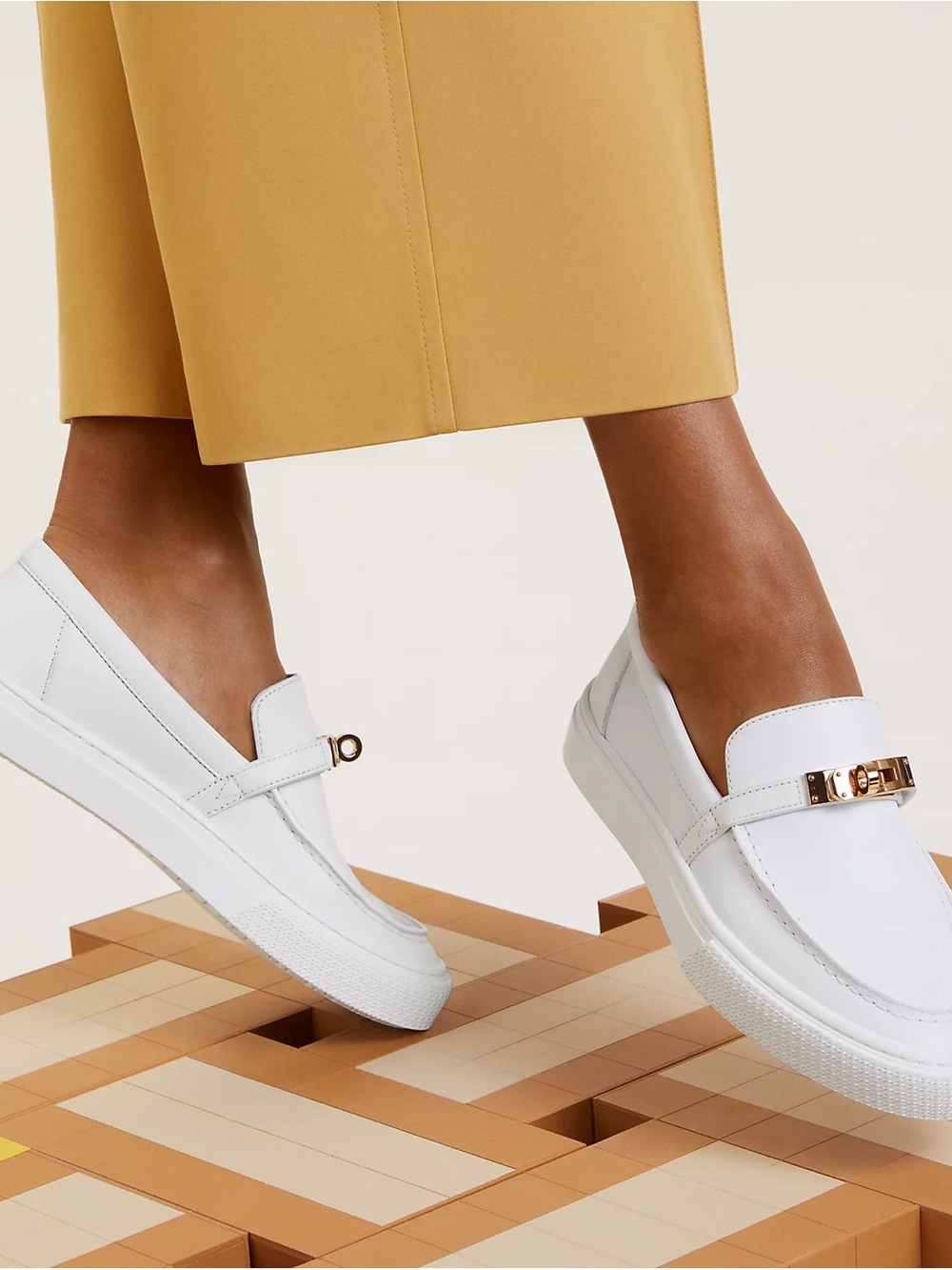 Hermes Game Leather Slip-On Sneaker